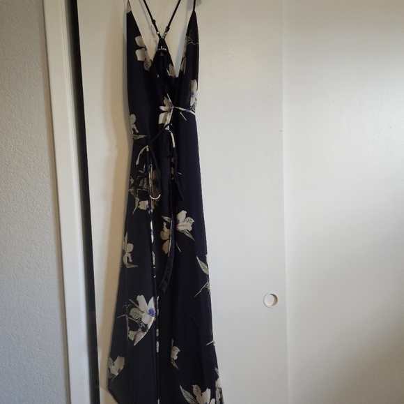 Lulus navy all mine wrap dress - Picture 7 of 7